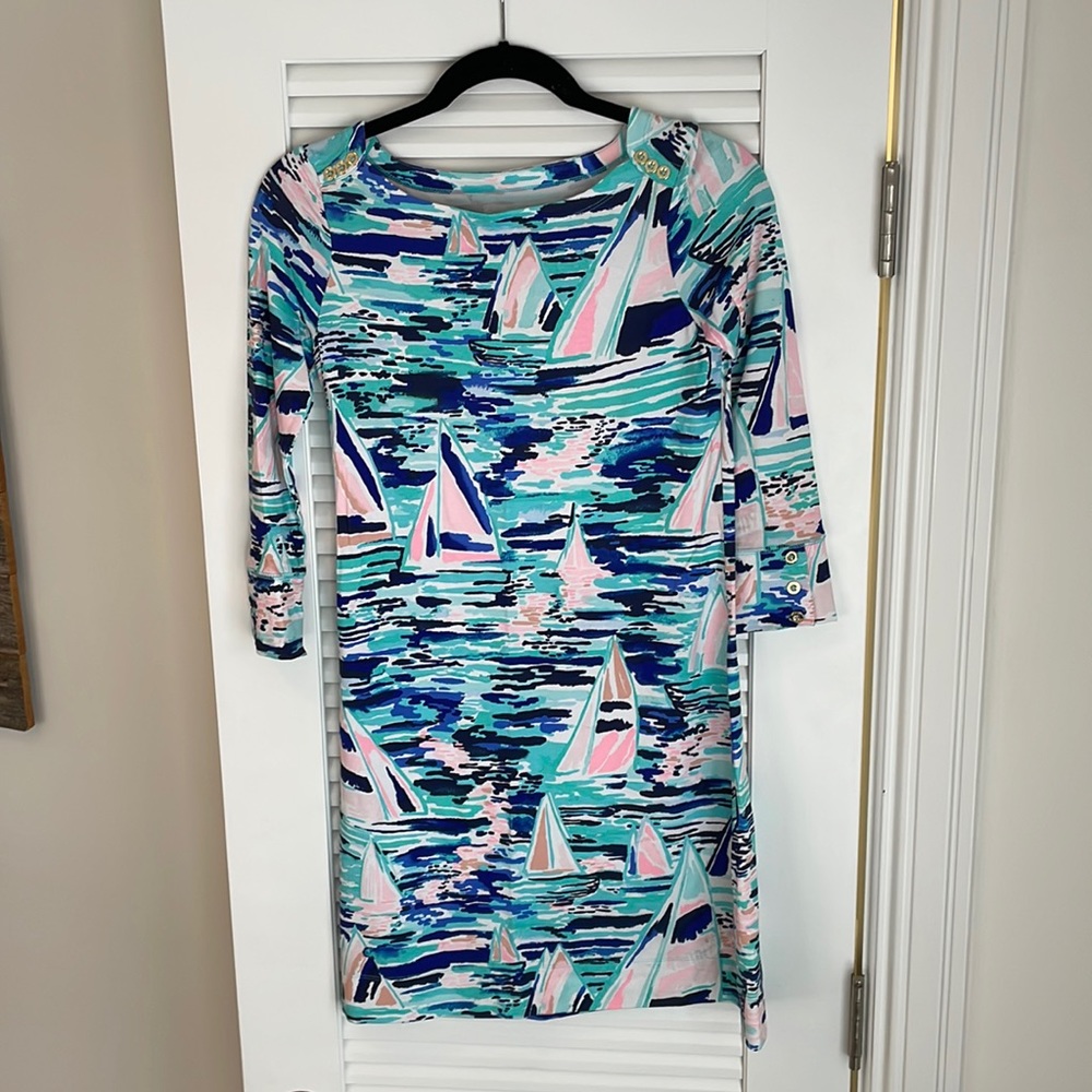 Lilly Pulitzer Pier Pressure 3/4 length sleeve dress